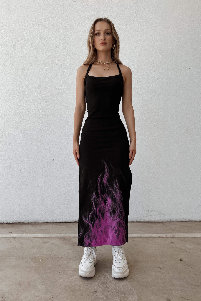 FLAMING KITTY DRESS