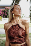 BAHAMAS SCARF TOP [BRANDY]